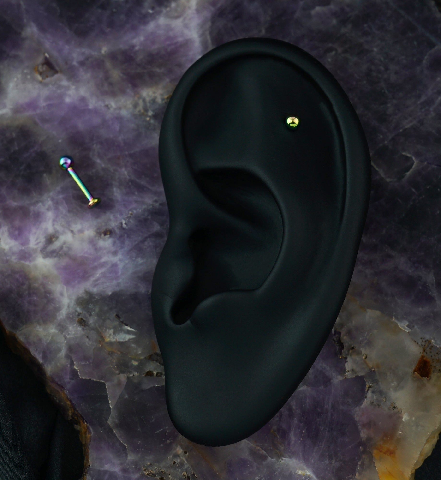 Rainbow PVD Titanium Labret