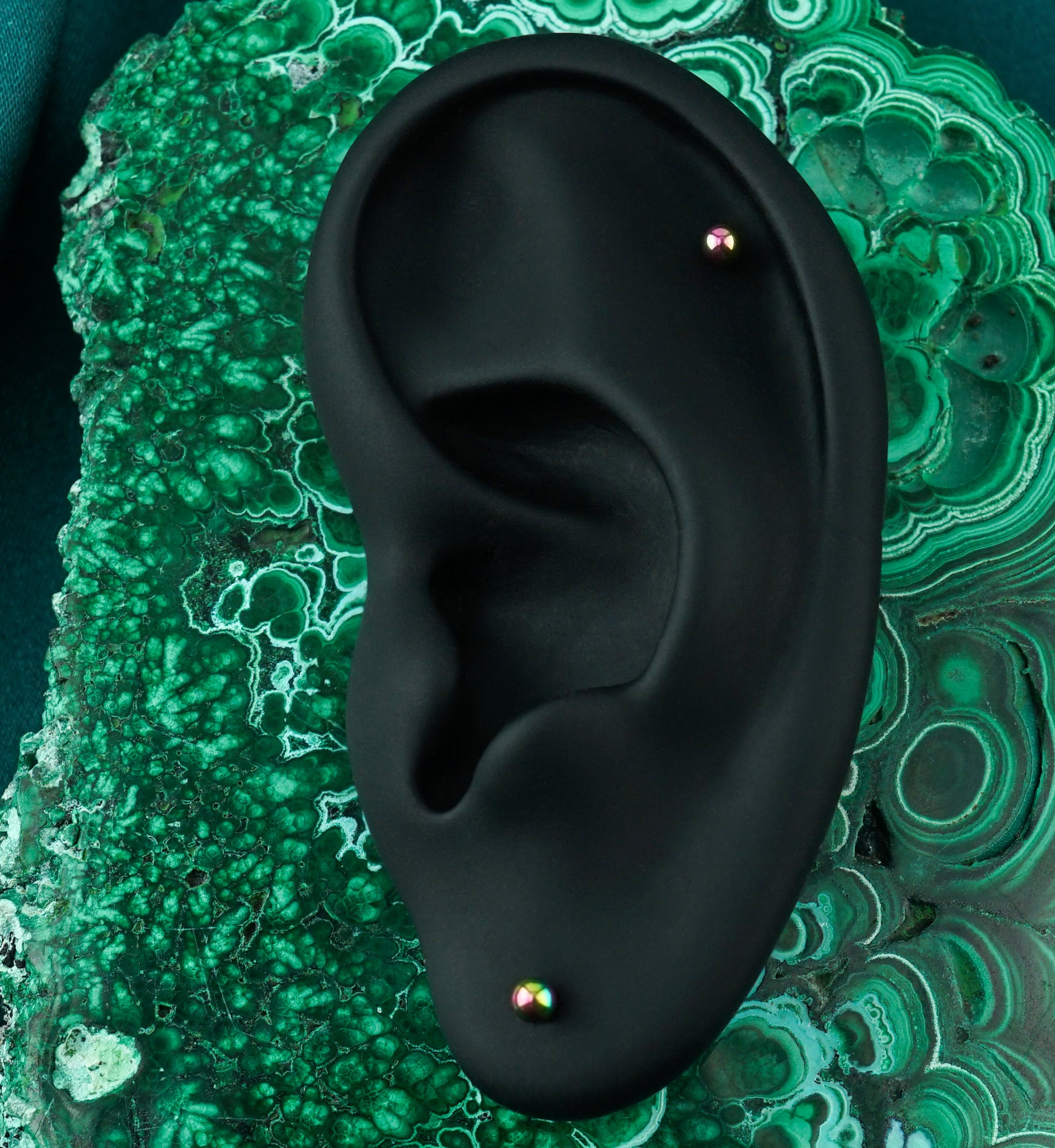 16G Rainbow PVD Titanium Labret - External Threading