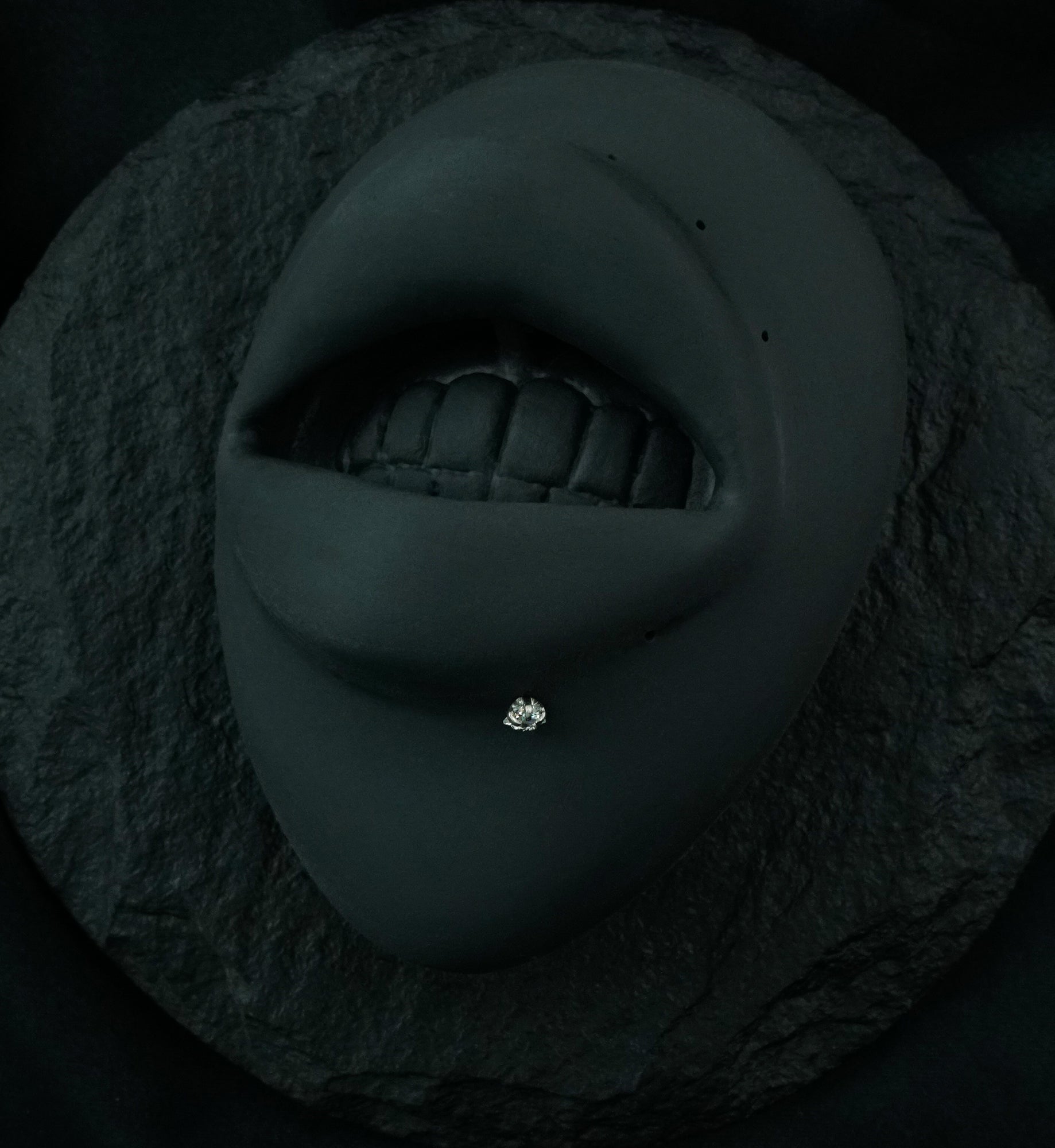 16G Star CZ Bioflex Labret Post