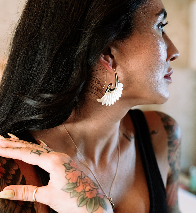 18G Aileron Brass MOP Hangers / Earrings