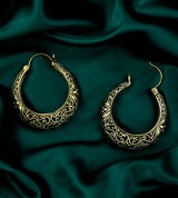 18G Tracery Brass Earrings