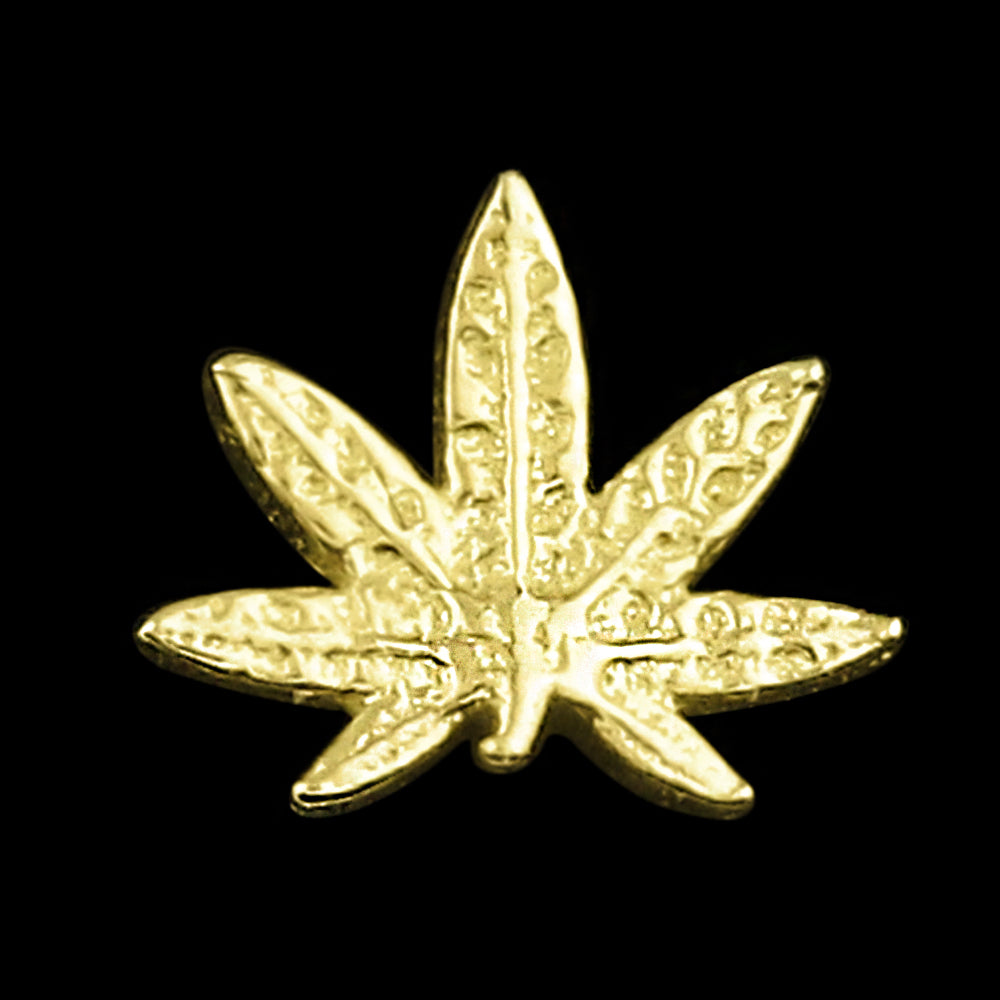 18kt Gold Hemp Leaf Threadless Top