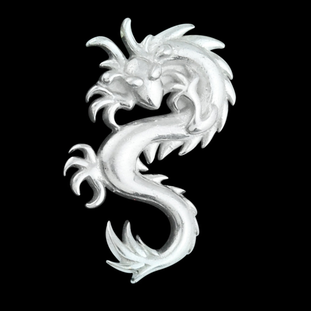 18kt White Gold Dragon Threadless Top