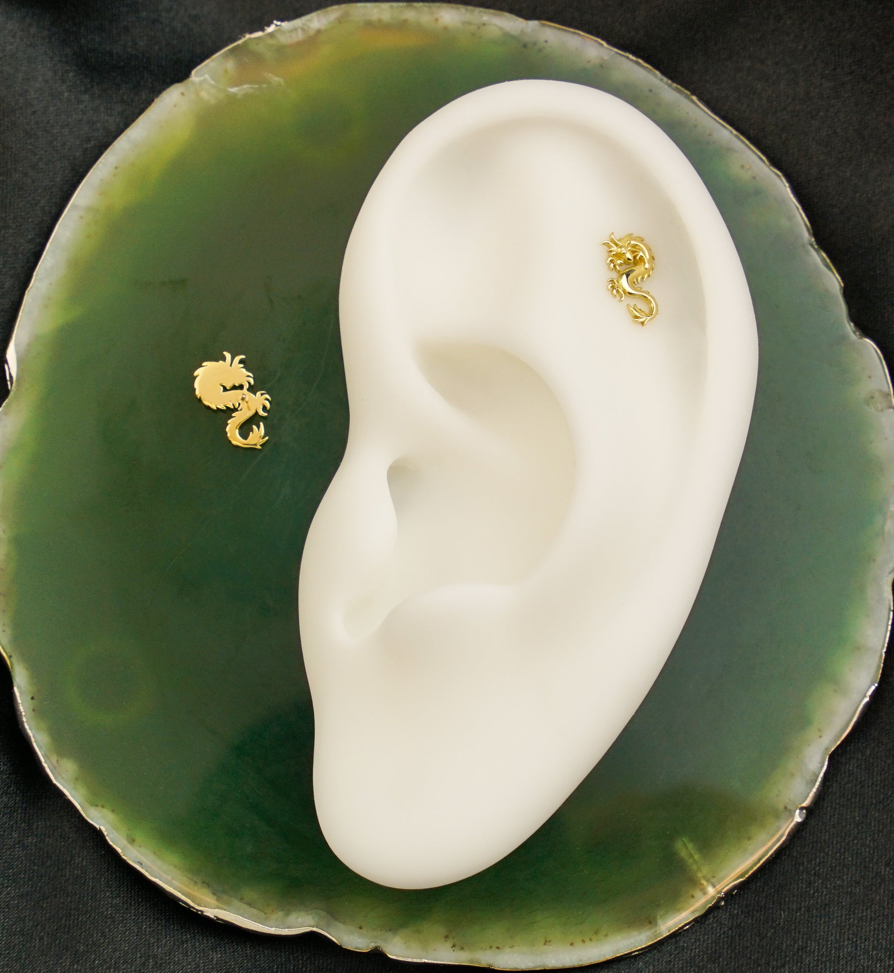 18kt Gold Mystical Dragon Threadless Top