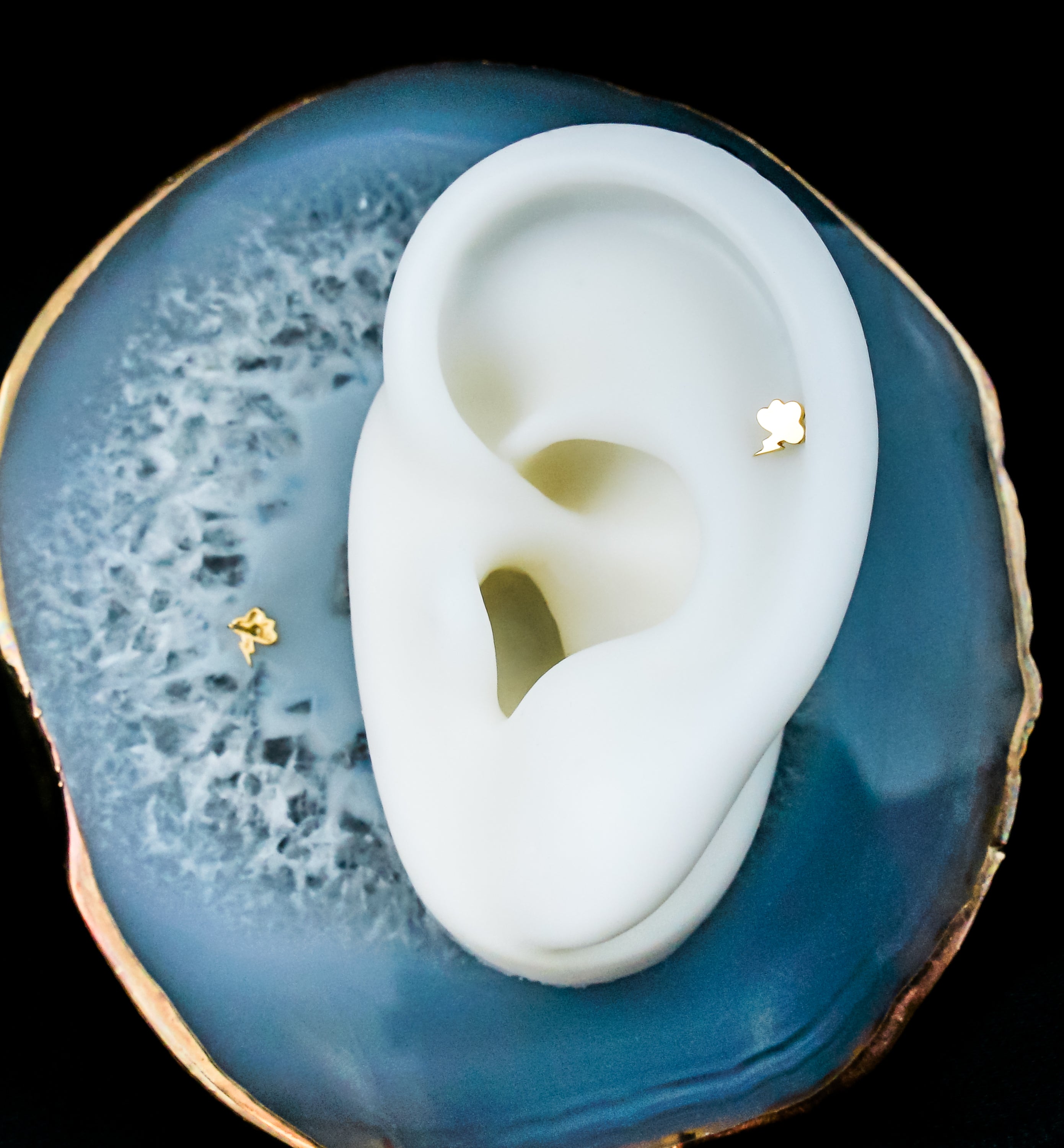 18kt Gold Storm Cloud Threadless Top