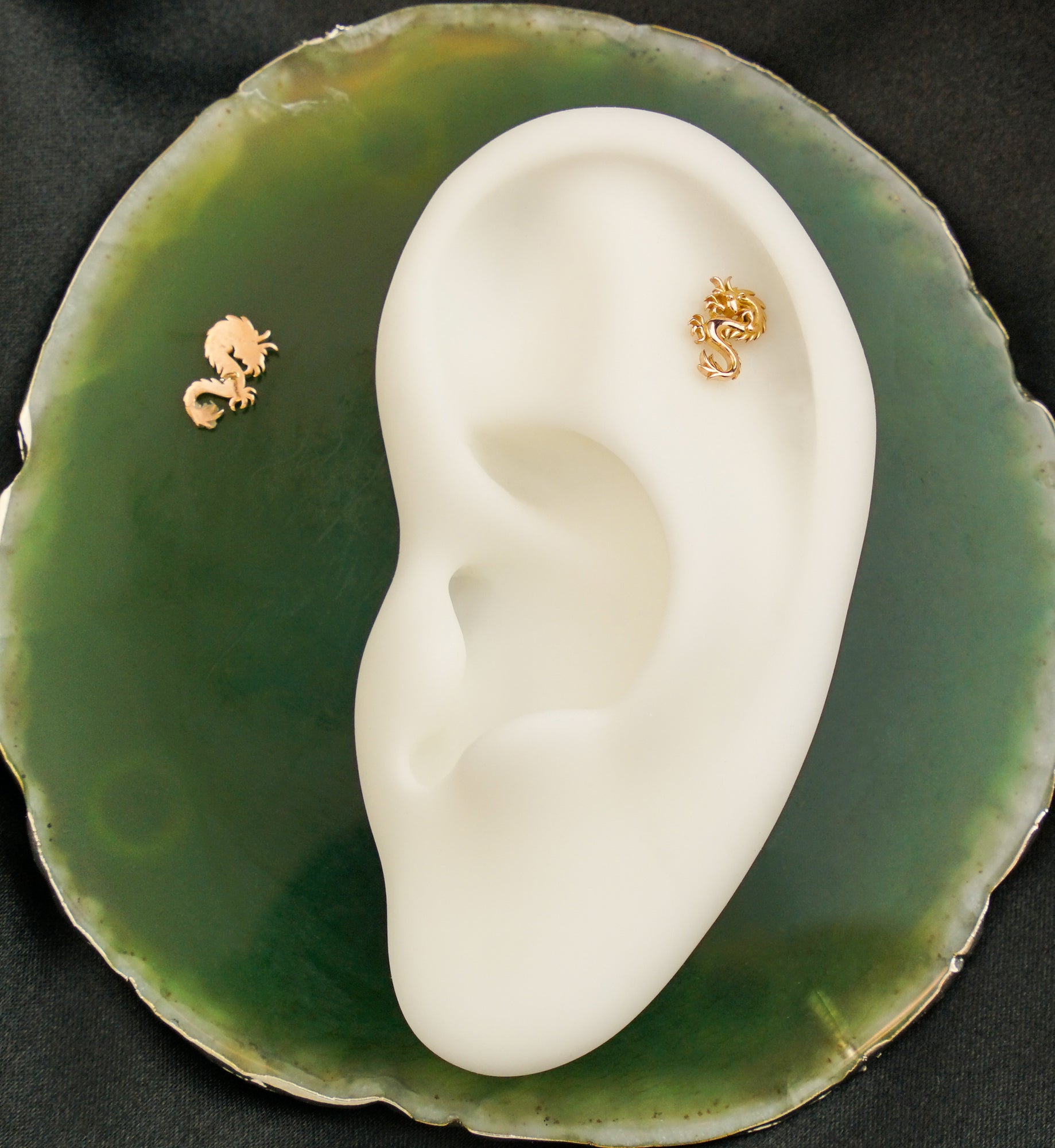 18kt Rose Gold Mystical Dragon Threadless Top