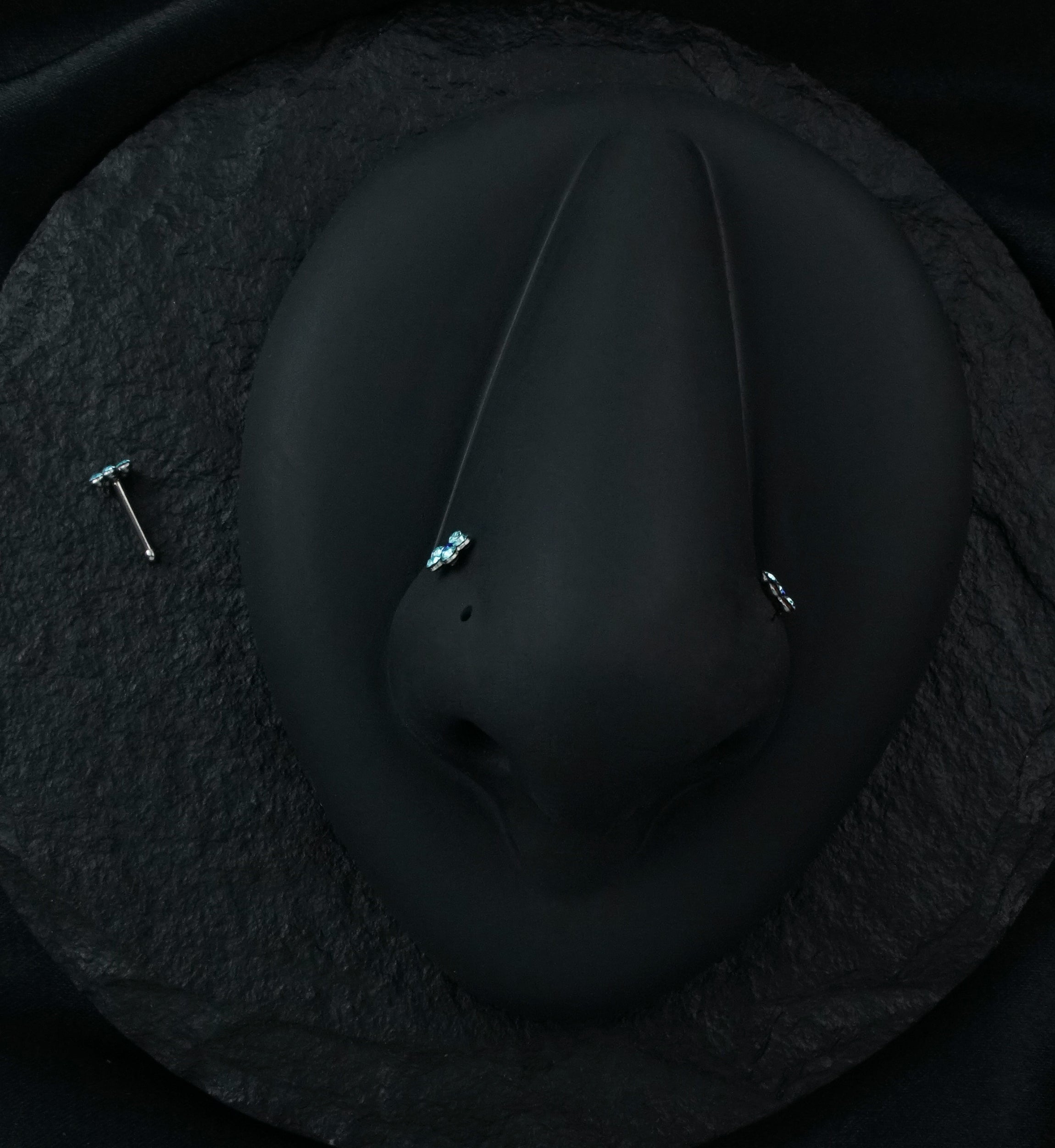 20G Flower Gem Stainless Steel Nose Stud