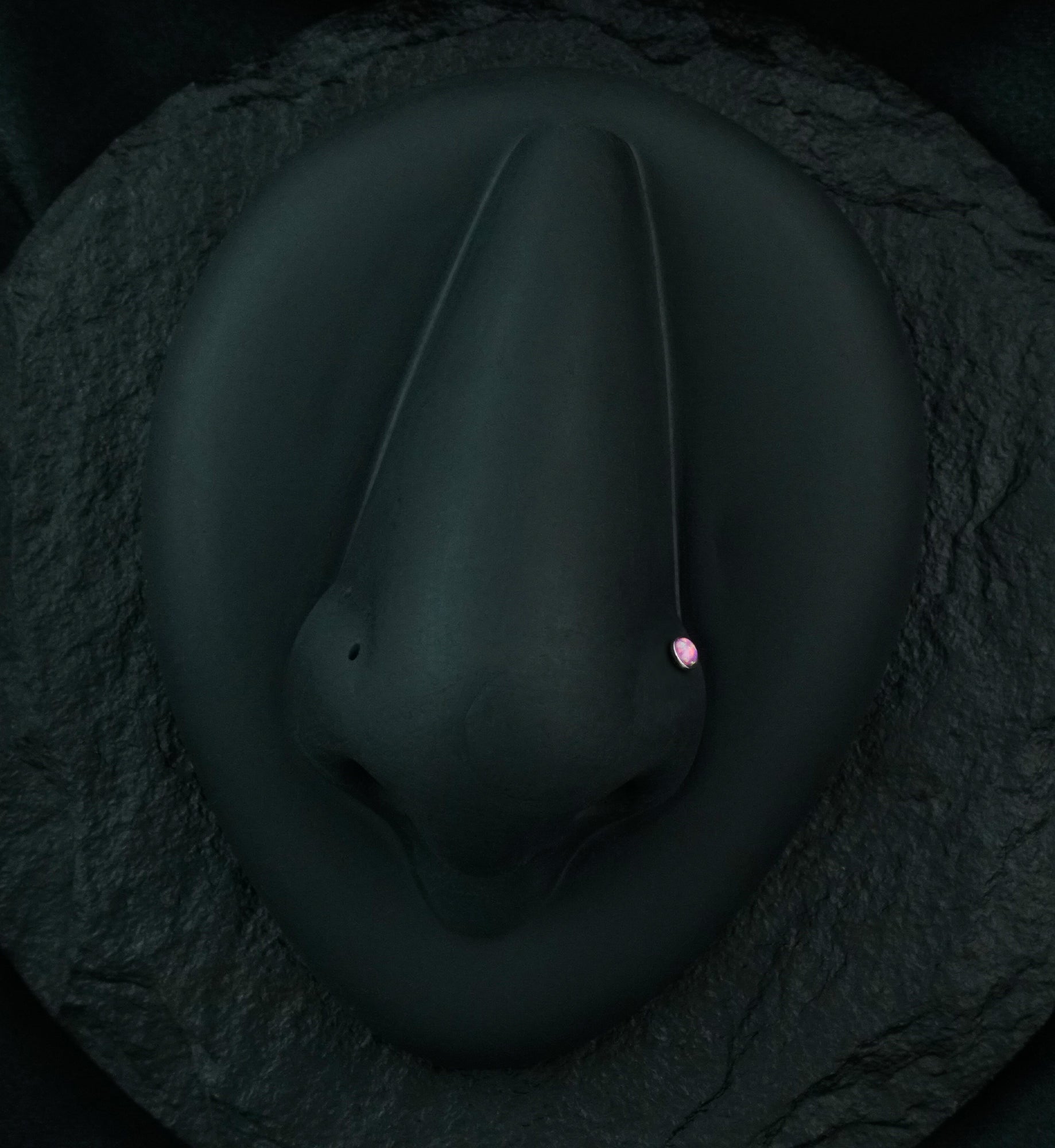 20G Pink Opalite L Bend Nose Ring