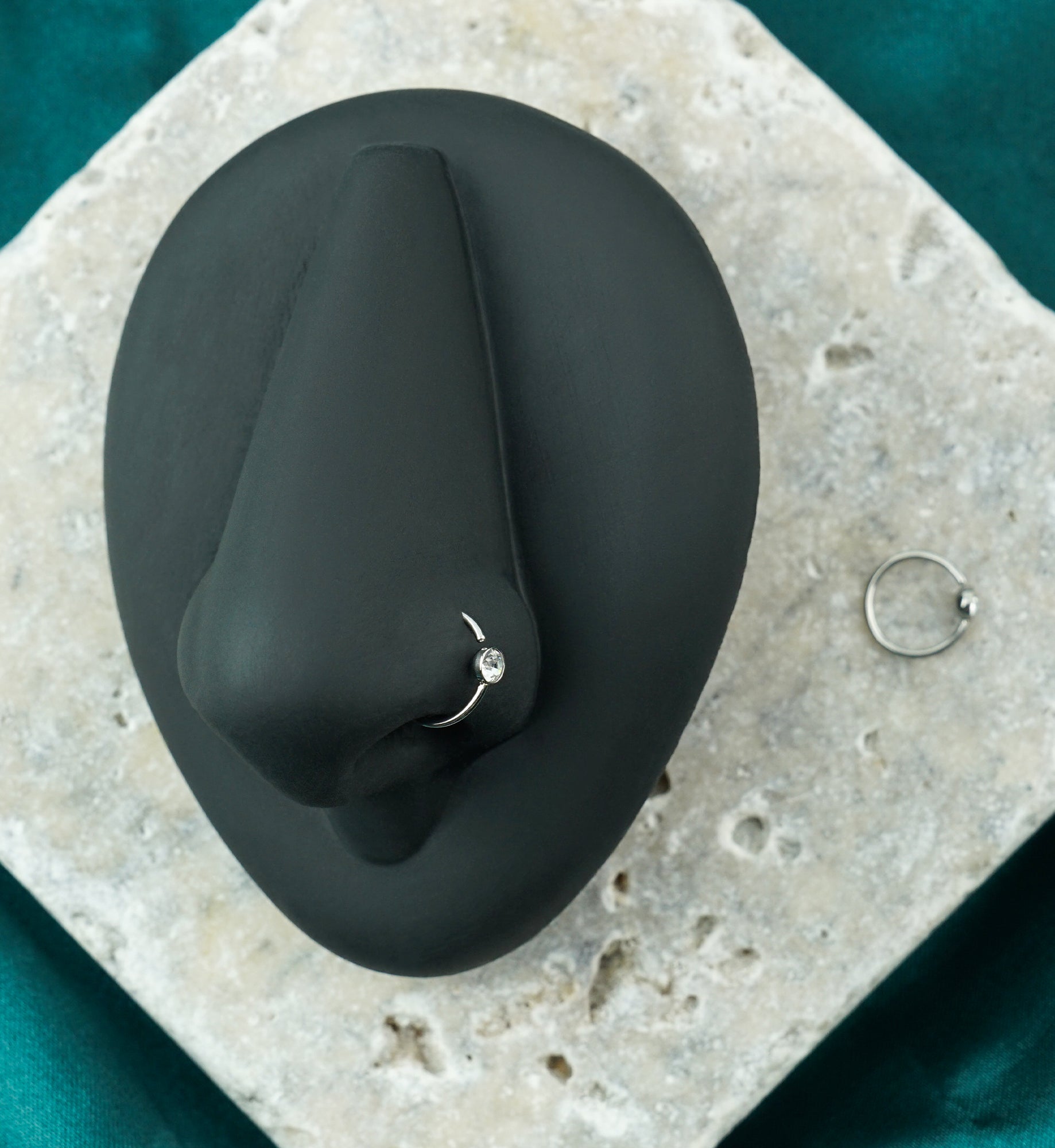 20G Stainless Steel CZ Diamond Seamless Ring