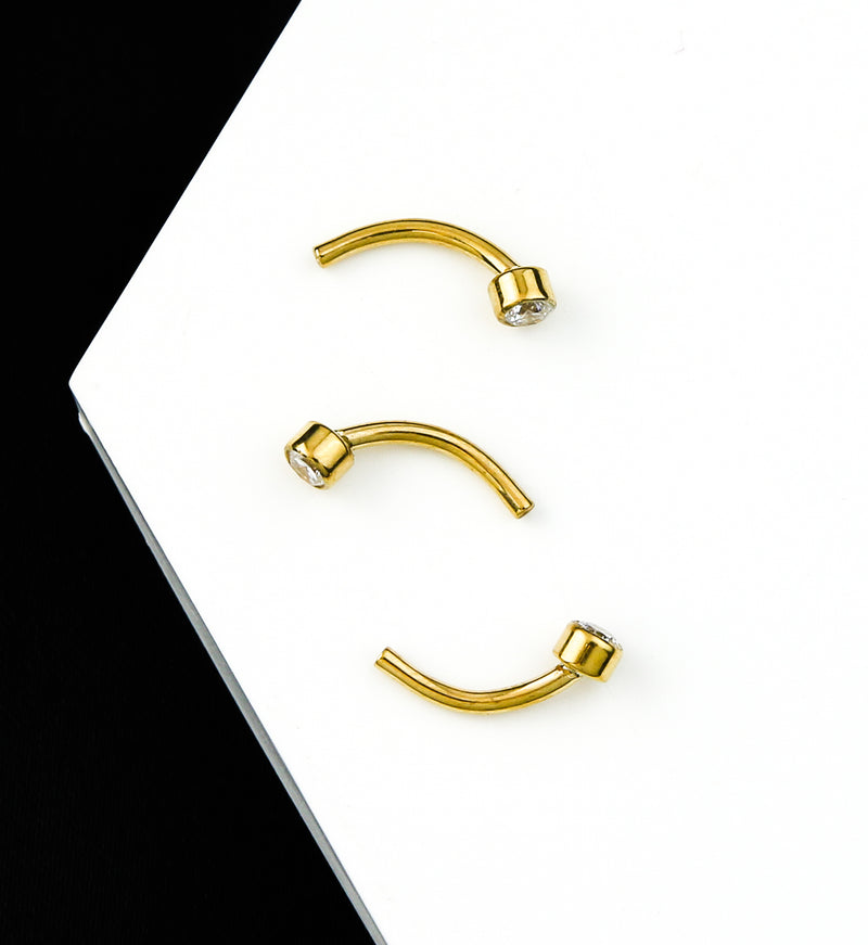 24kt-gold-pvd-bezel-clear-cz-titanium-threadless-curved-barbell