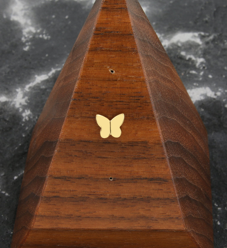 24kt Gold PVD Butterfly Wings Titanium Threadless Top