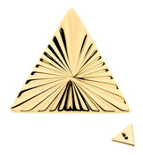 24kt Gold PVD Crinkle Triangle Internally Threaded Top