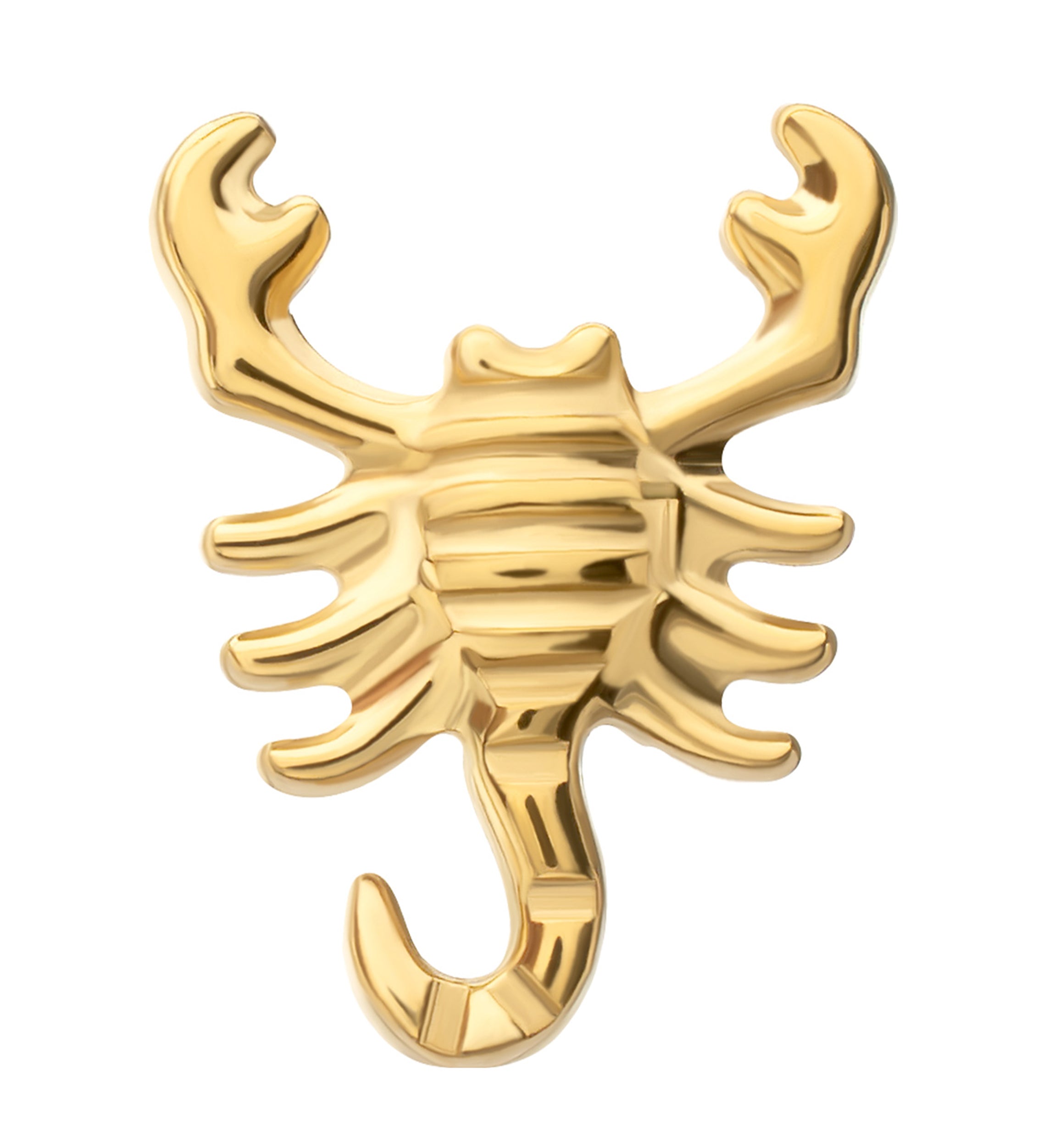 24kt Gold PVD Scorpion Titanium Threadless Top