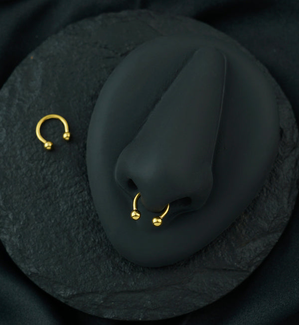 24kt Gold PVD Titanium Circular Barbell