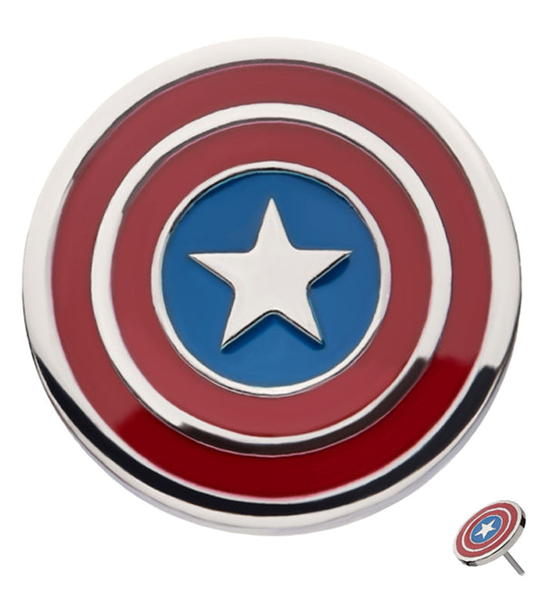 Captain America Shield Titanium Threadless Top