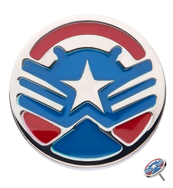 Falcon Captain America Wilson Shield Titanium Threadless Top