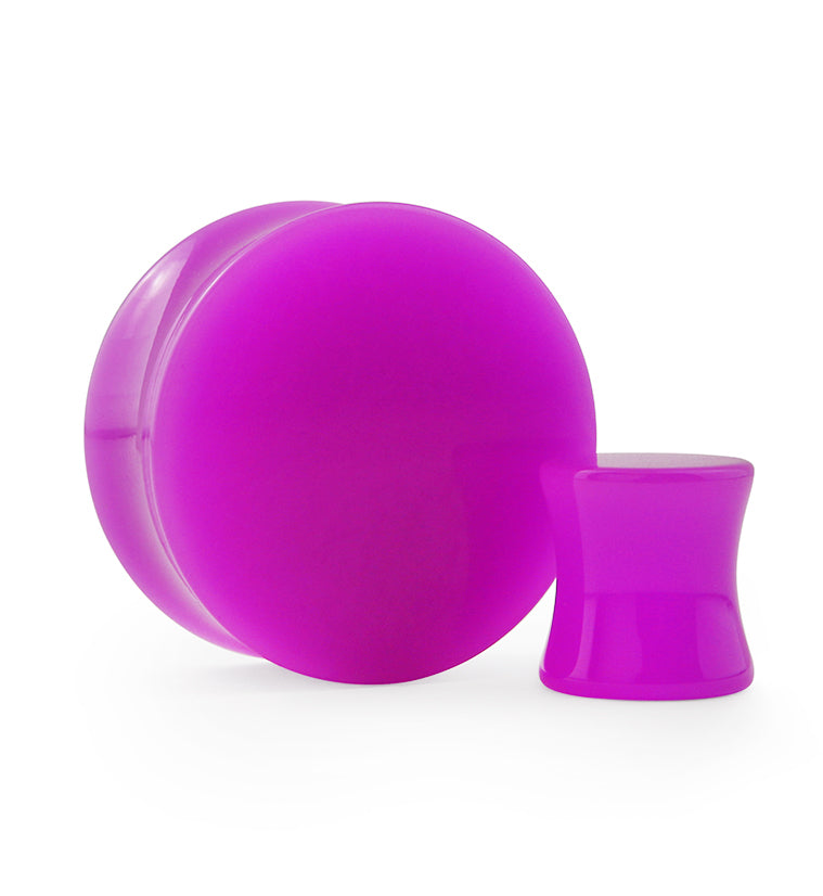 Purple Double Flare Solid Plugs