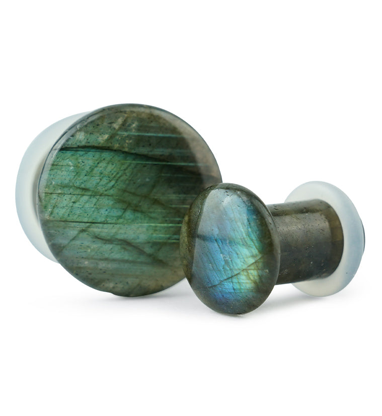 Labradorite Stone Plugs - Single Flare