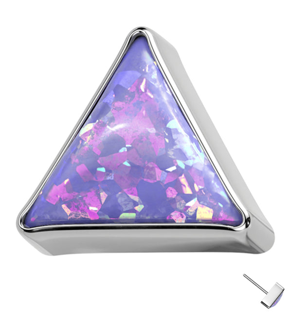Triangle Purple Opal Titanium Threadless Top