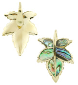 Abalone Leaf Brass Ear Weights