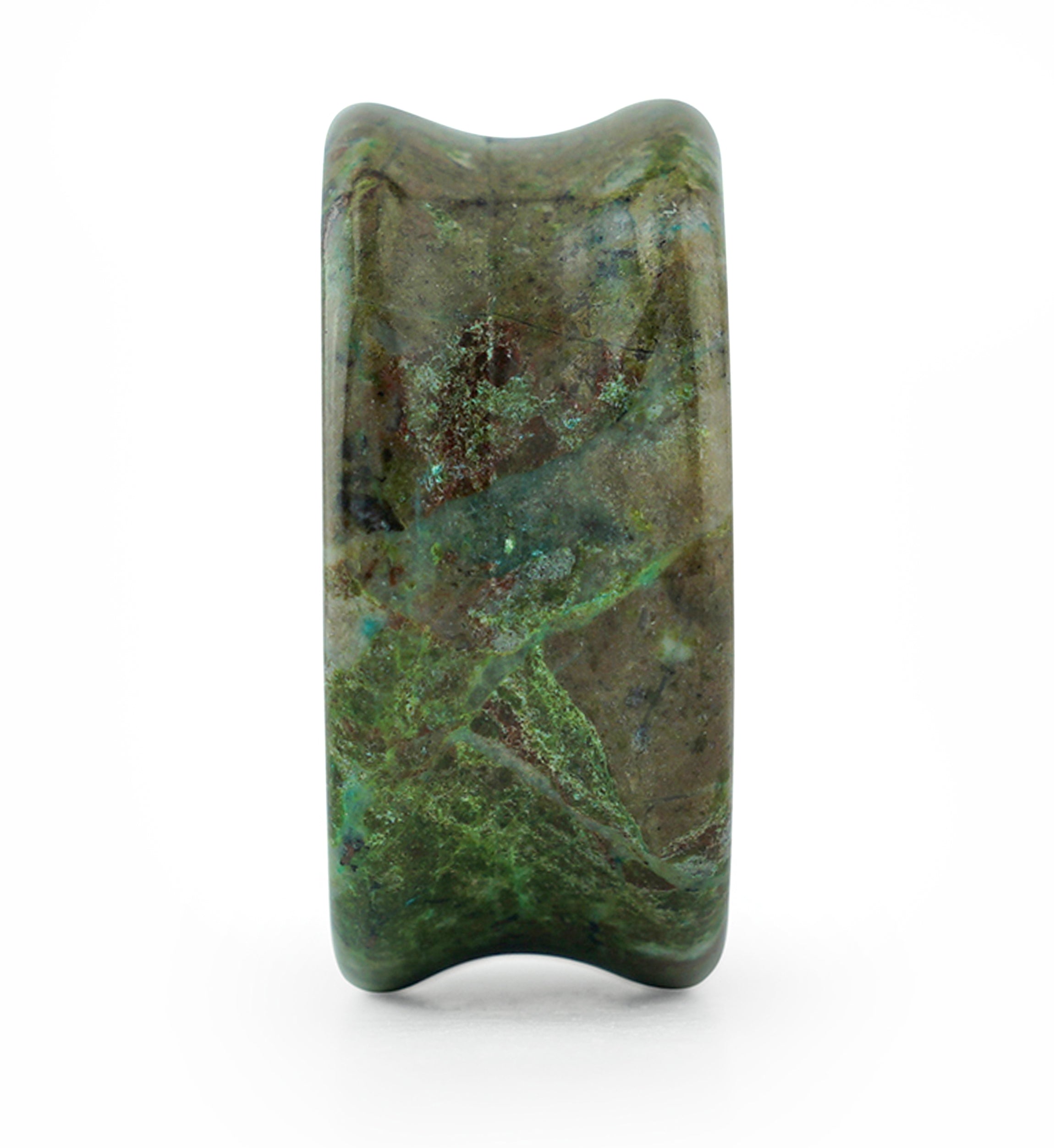 African Jade Double Flare Stone Plugs