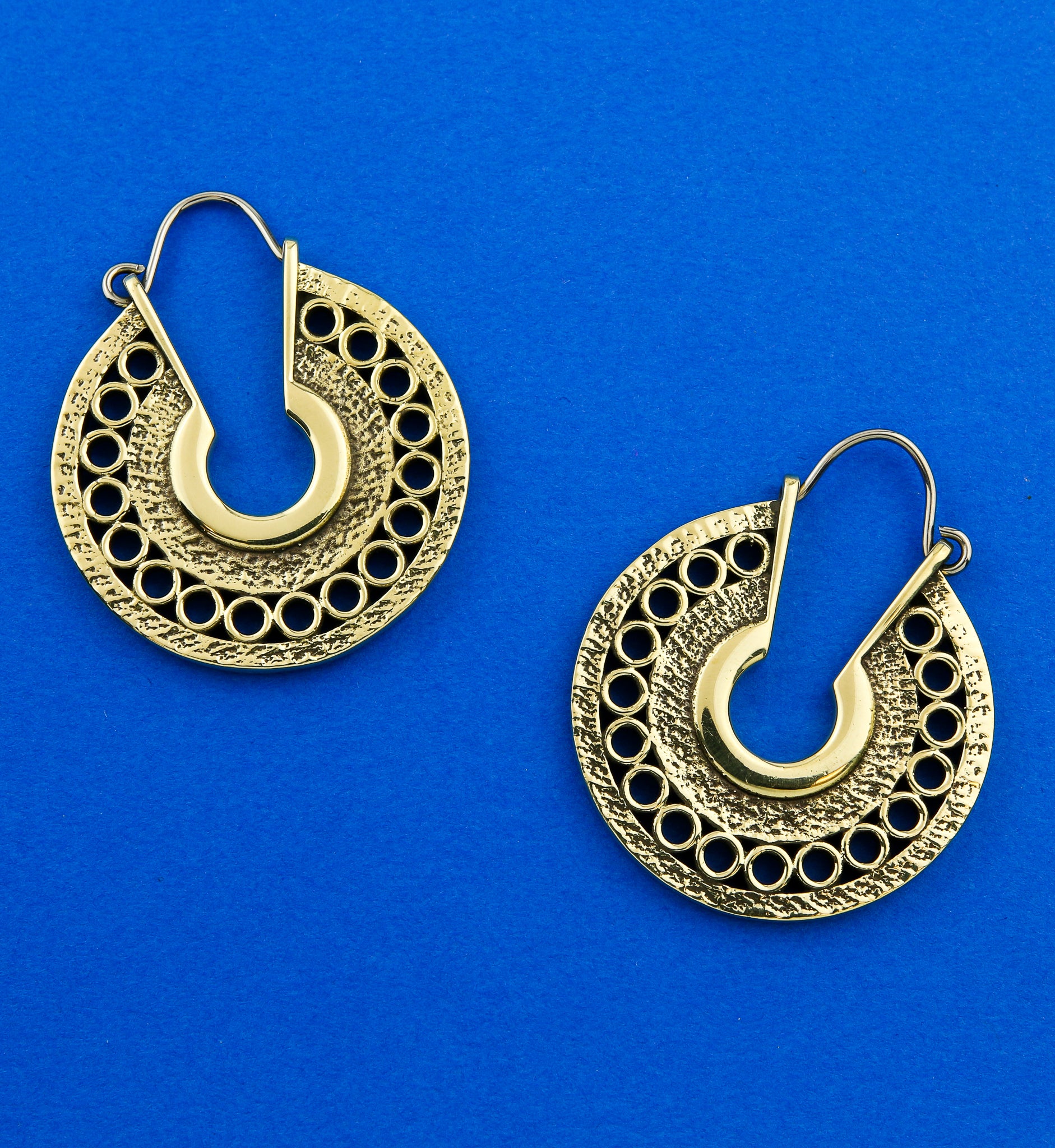 Alley Brass Disk Earrings/Hangers