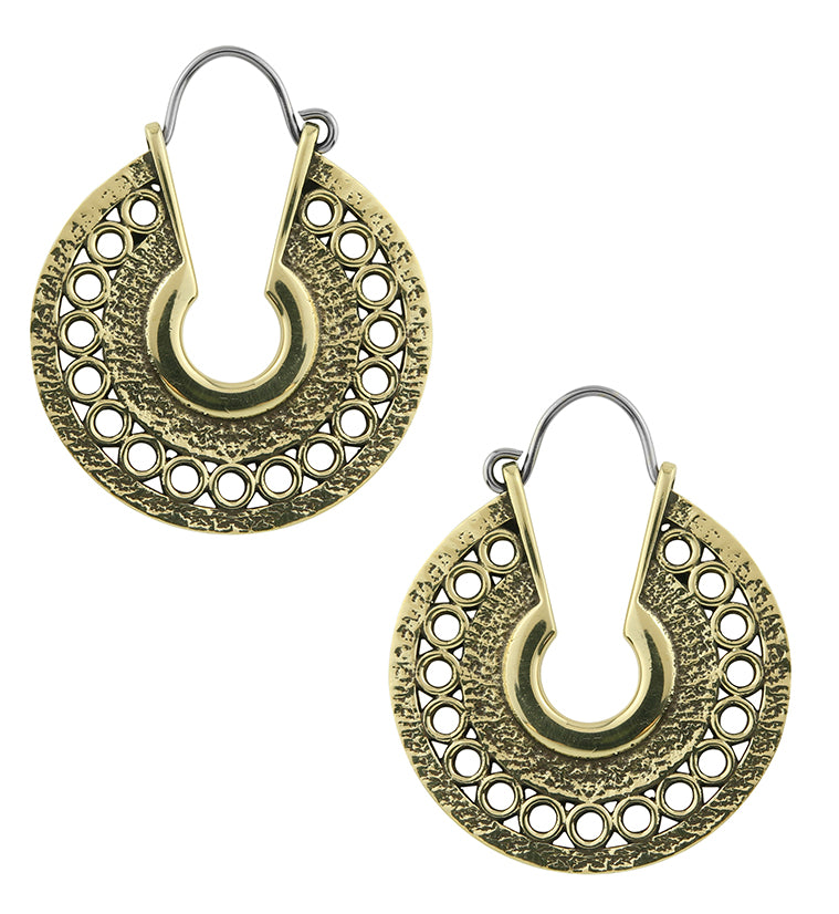 Alley Brass Disk Earrings/Hangers