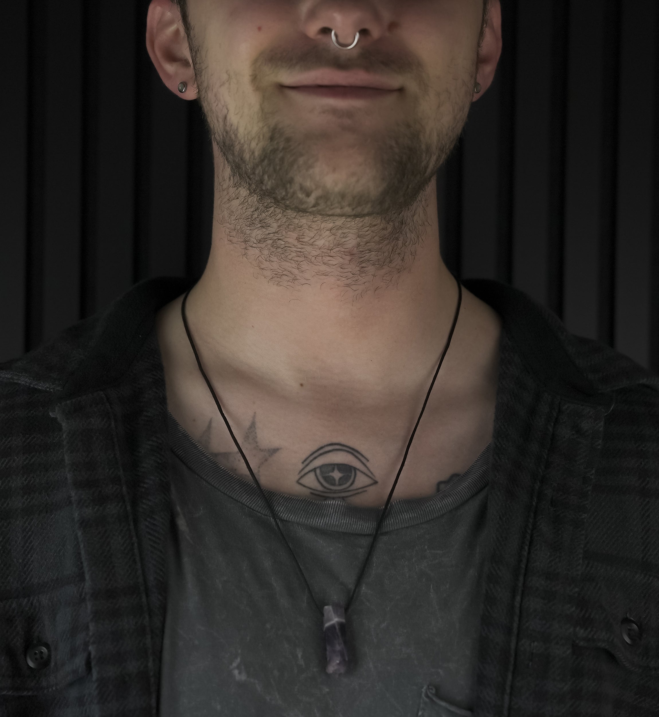 Amethyst Crystal Stone Pendant Necklace