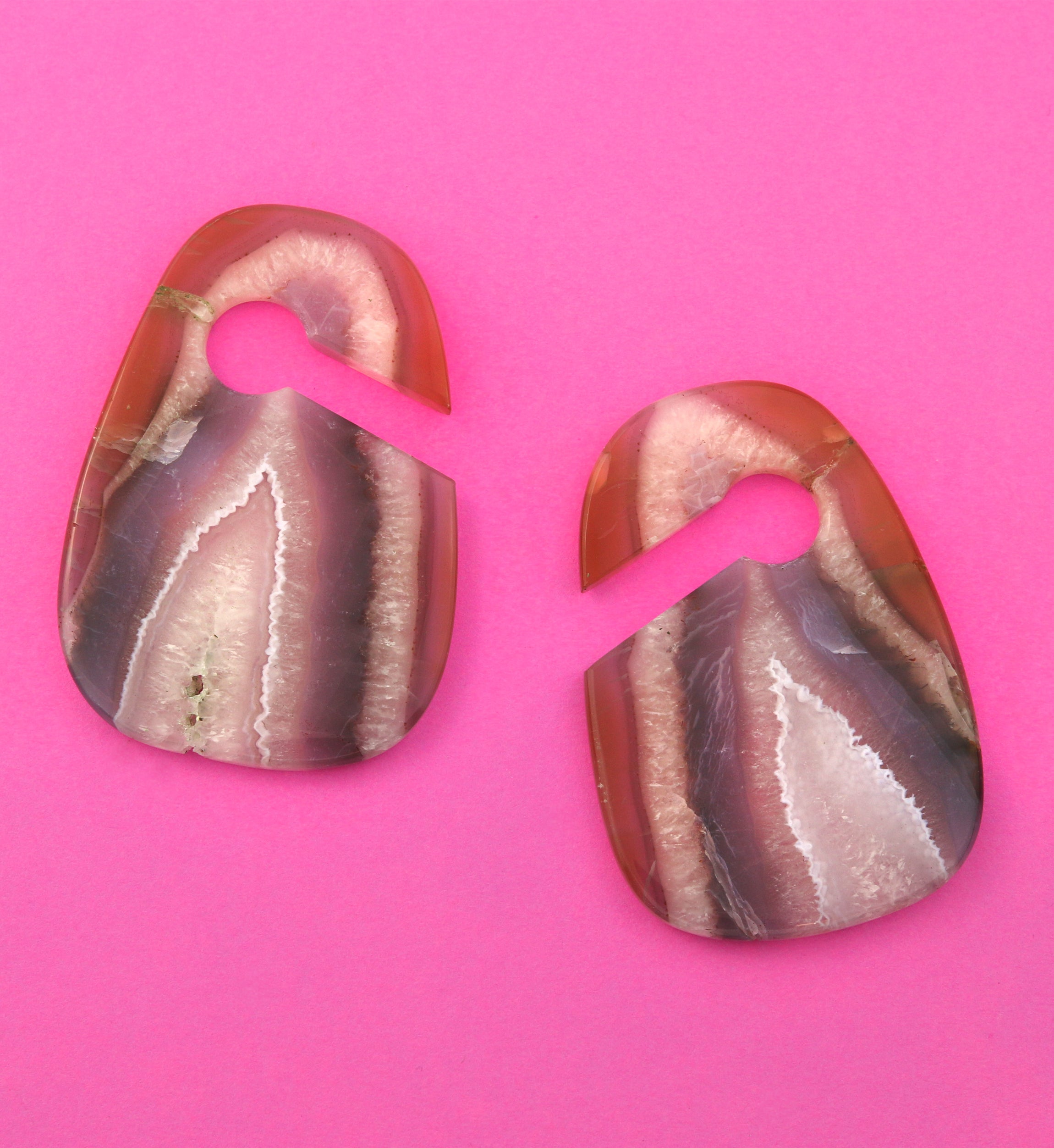 Amethyst Stone Keyhole Ear Weights Version 2