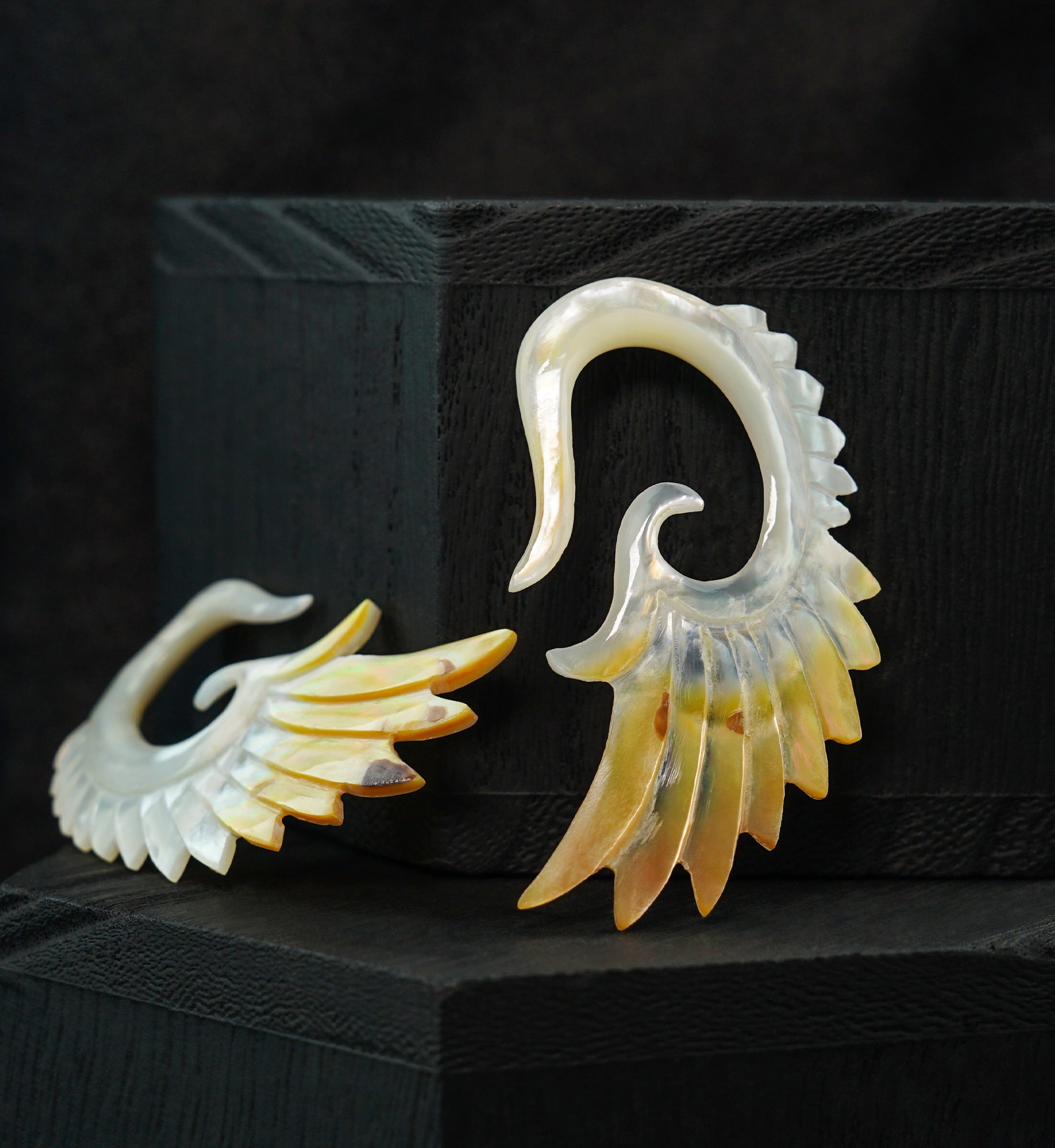 Angel Wing Mother of Pearl Hangers