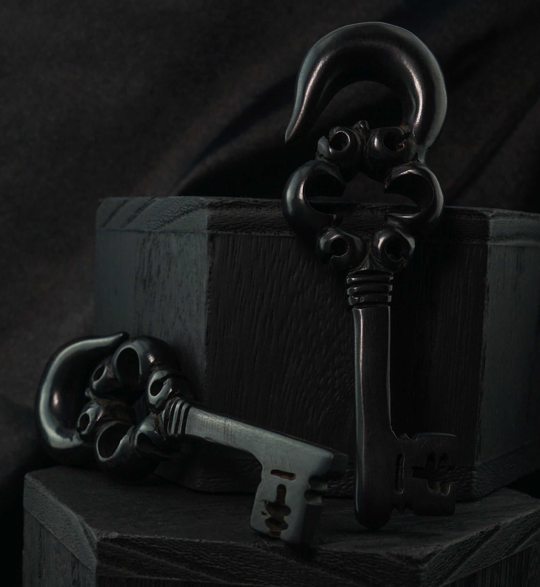 Antique Key Areng Wood Hangers