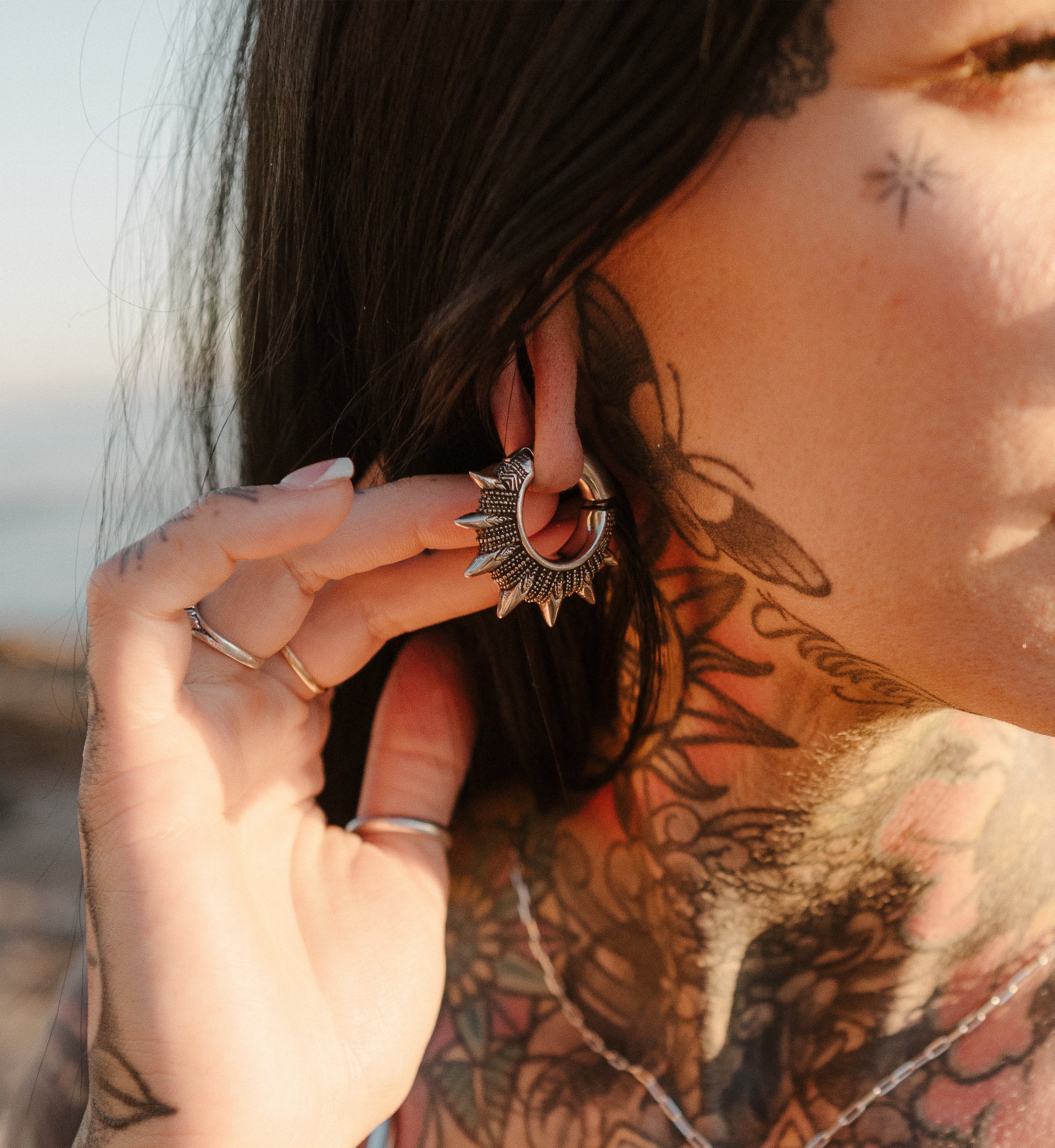 Apex White Brass Hinged Ear Weights