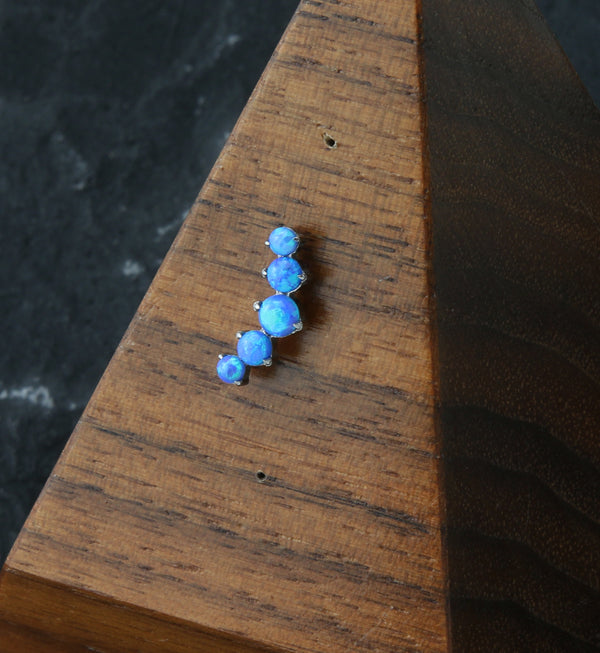 Arch Blue Opalite Titanium Threadless Top