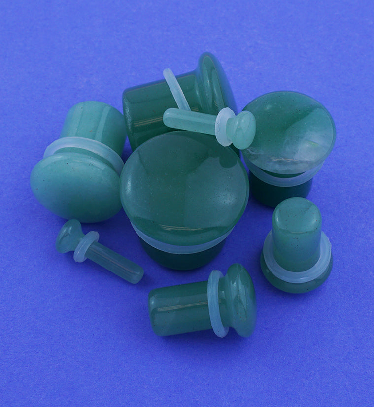 Aventurine Stone Plugs - Single Flare
