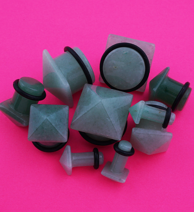 Aventurine Stone Squared Plugs
