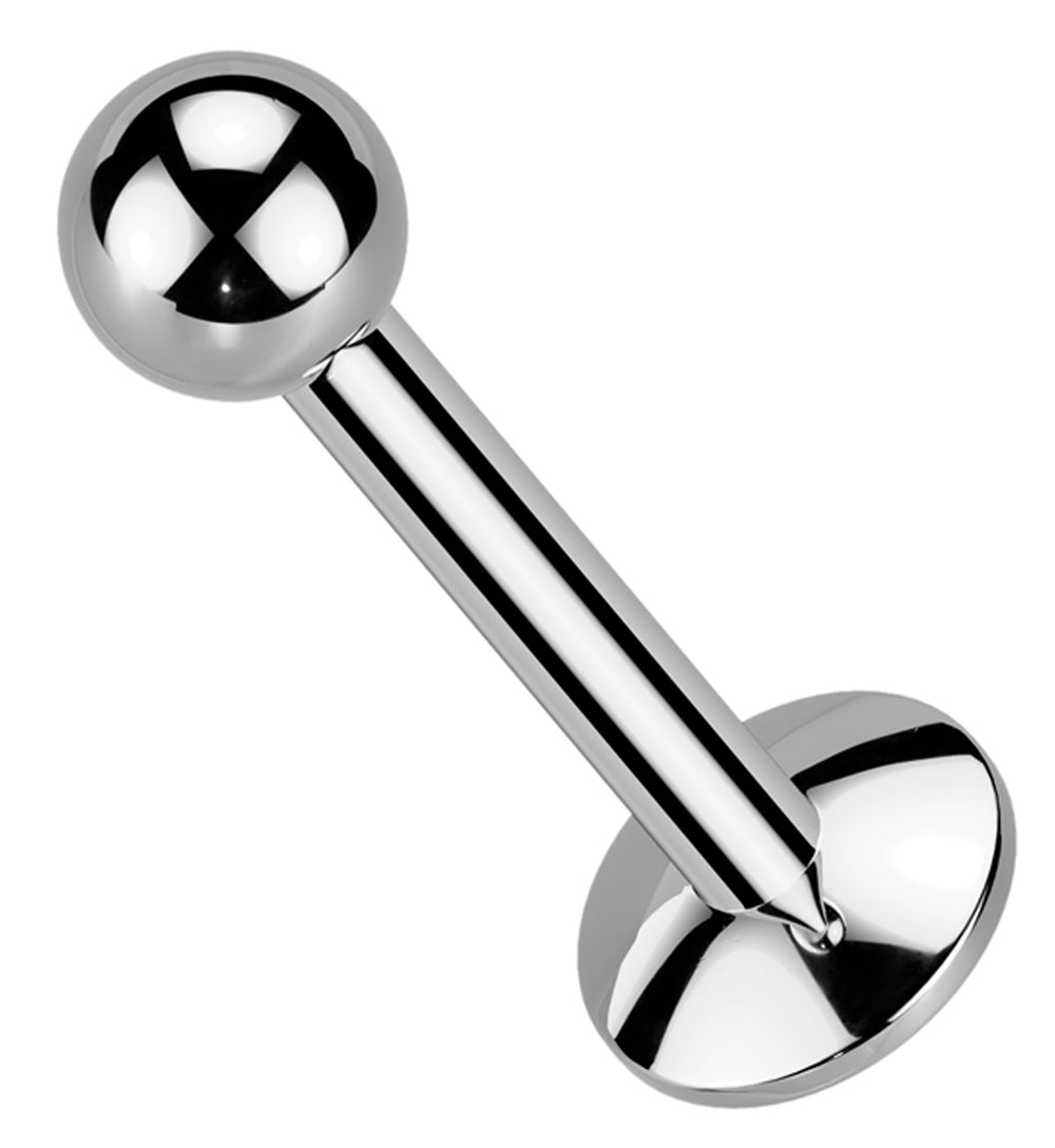Ball Top Internally Threaded Titanium Convex Disk Labret