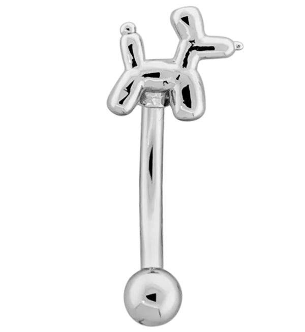 Balloon Dog Stainless Steel Curved Barbell