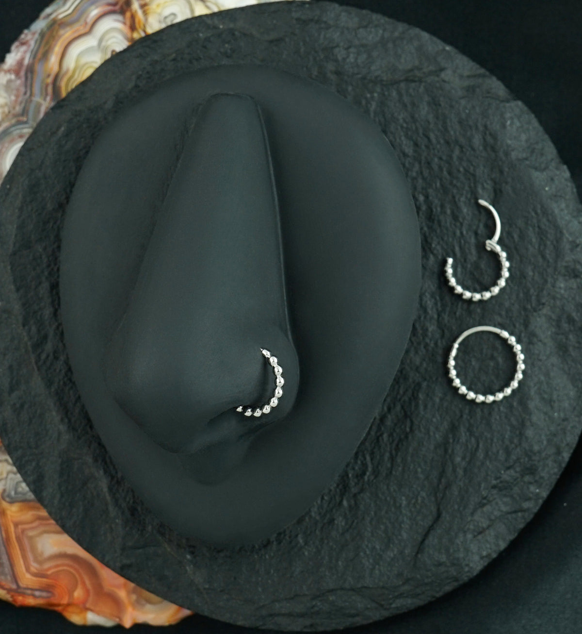 Bead Hoop Stainless Steel Hinged Segment Ring