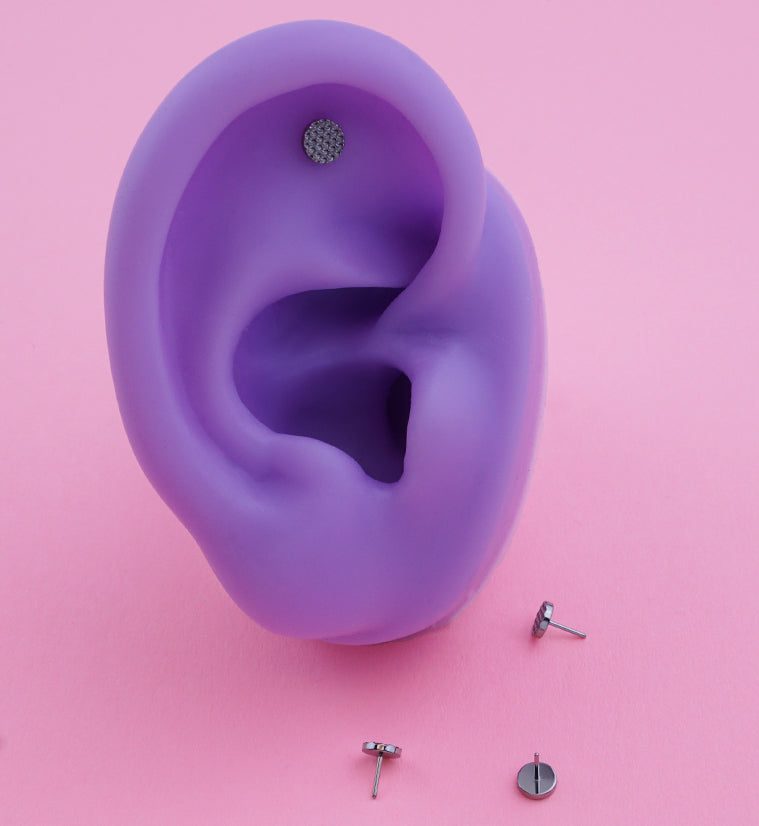 Beaded Disk Titanium Threadless Top