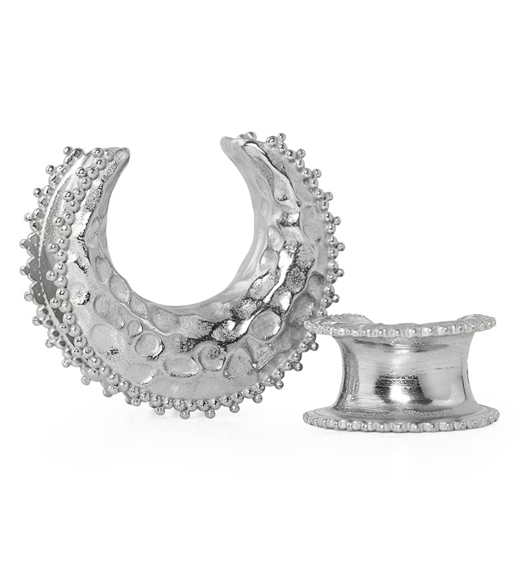 Beaded Hammered Stainless Steel Saddles