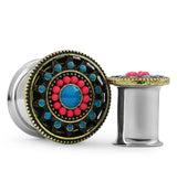 Interlace Beaded Stainless Steel Plugs