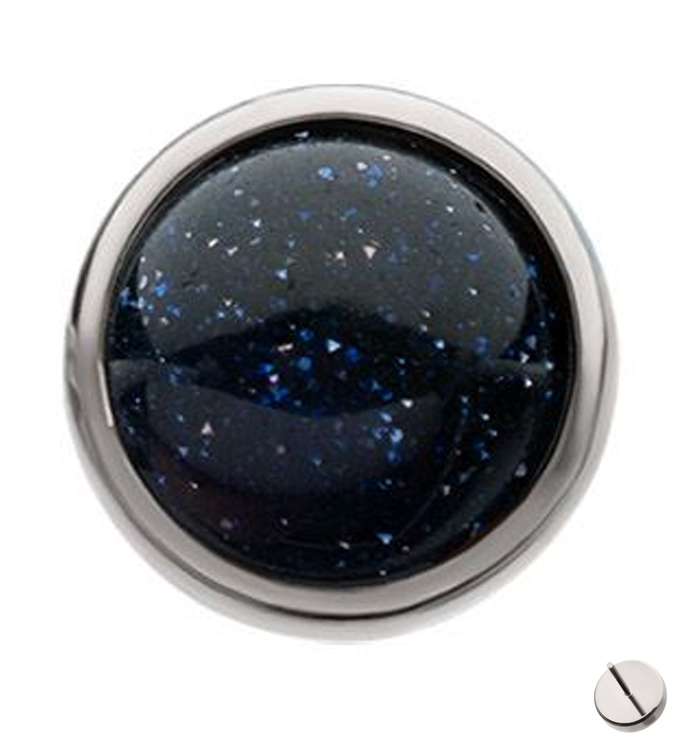 Bezel Blue Sandstone Titanium Threadless Top