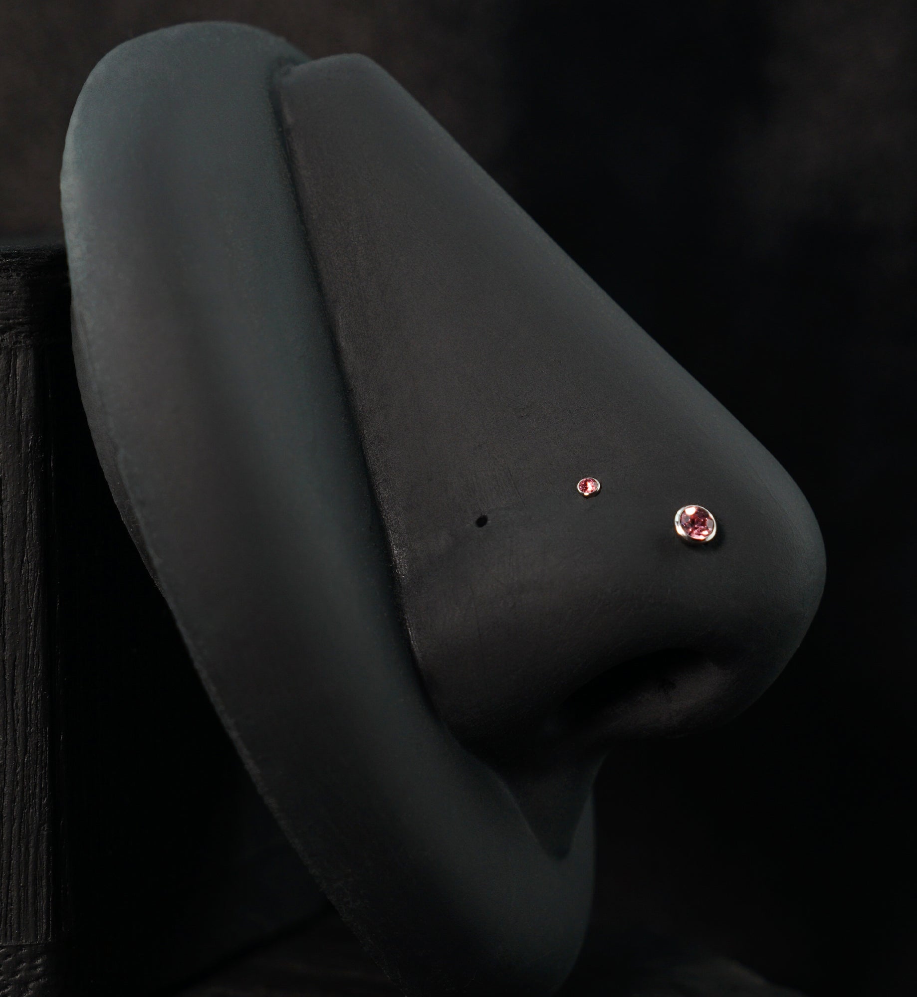 Bezel Pink CZ Stainless Steel L Bend/Stud/Hoop Variety Pack (6 Pack)