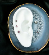 Bezel Pink CZ Stainless Steel Stud Earrings
