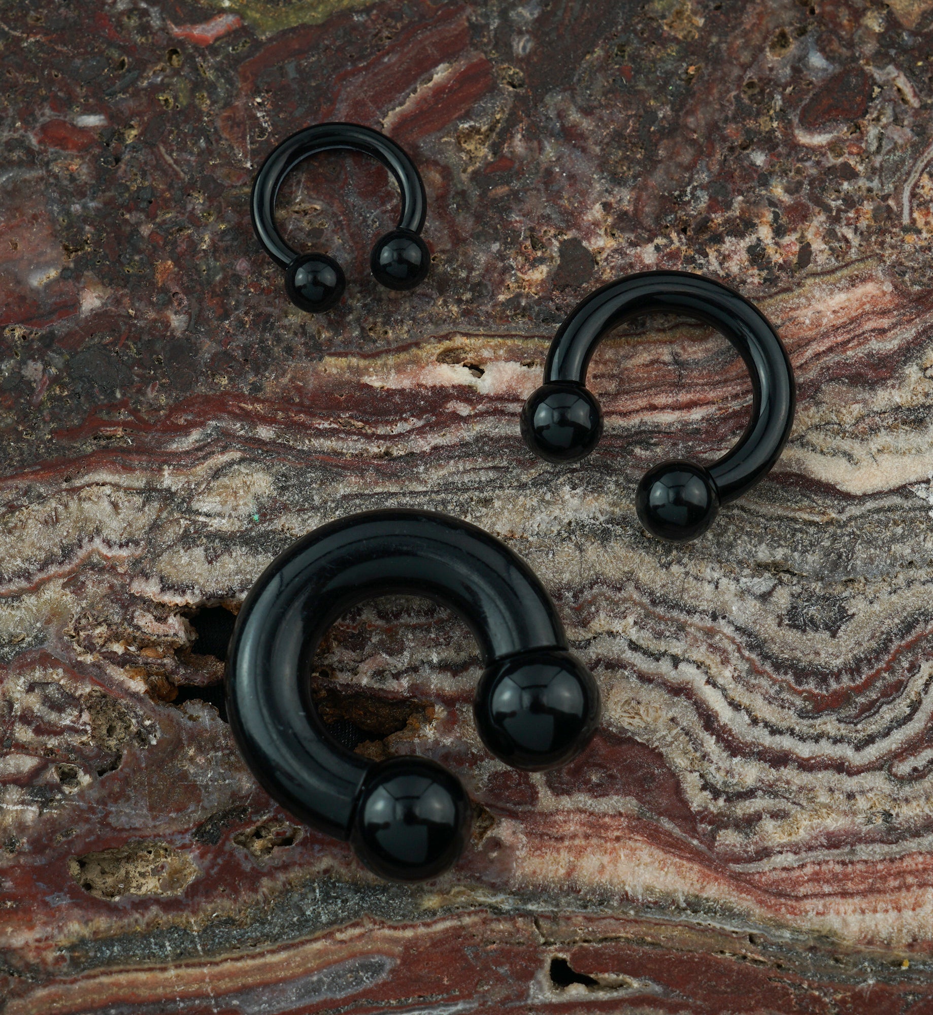 Black Acrylic Circular Barbell