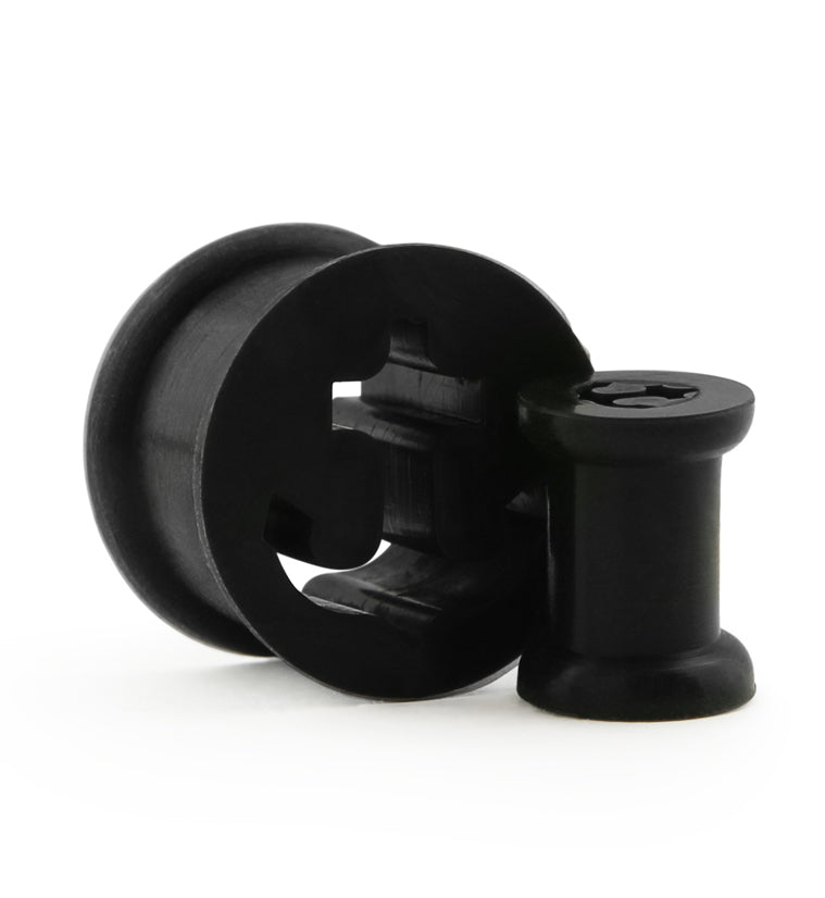 Black Silicone Anchor Tunnel Plugs