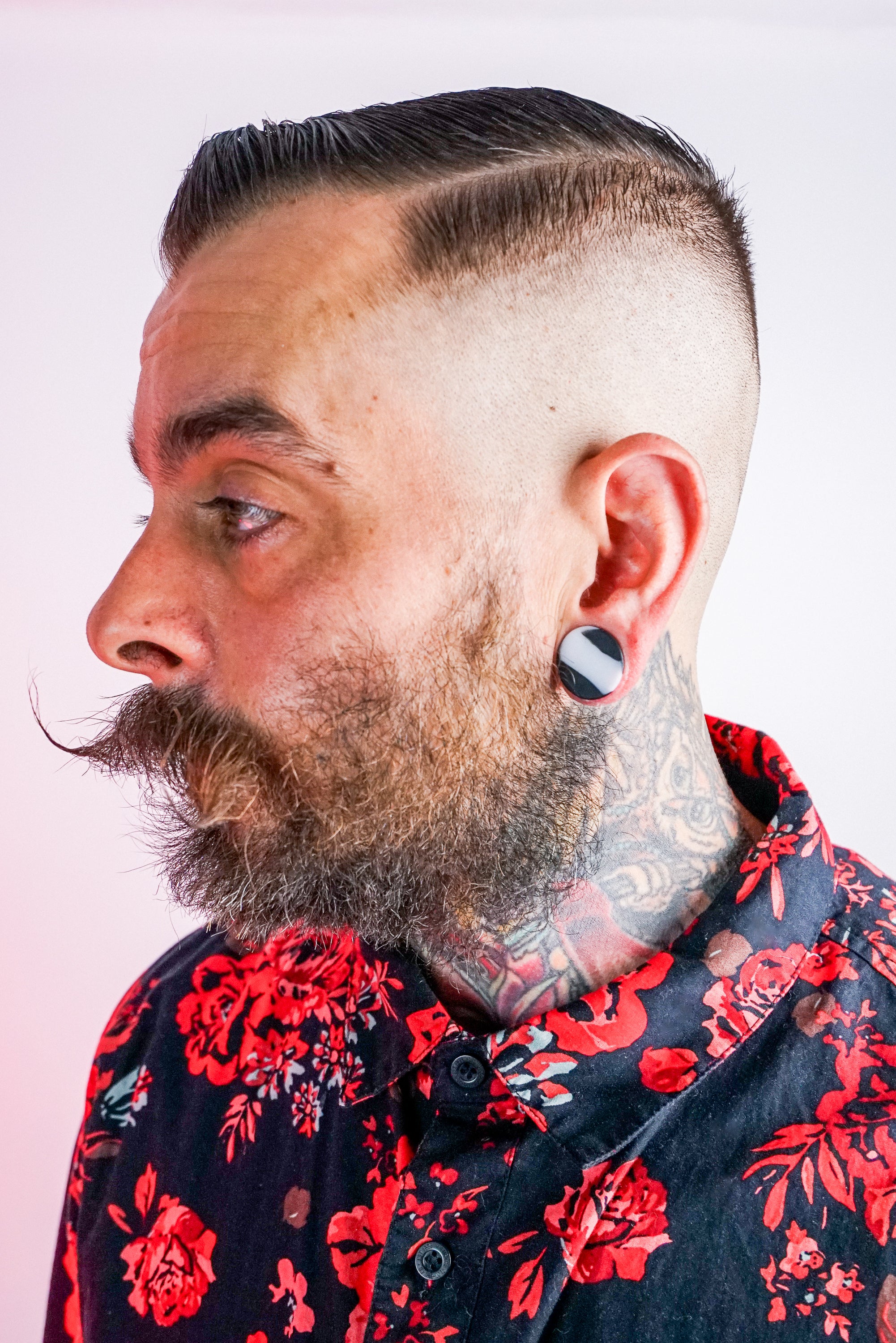 Black And White Double Flare Silicone Plugs