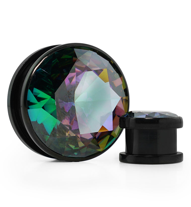 Black PVD Black Aurora Stainless Steel Plugs