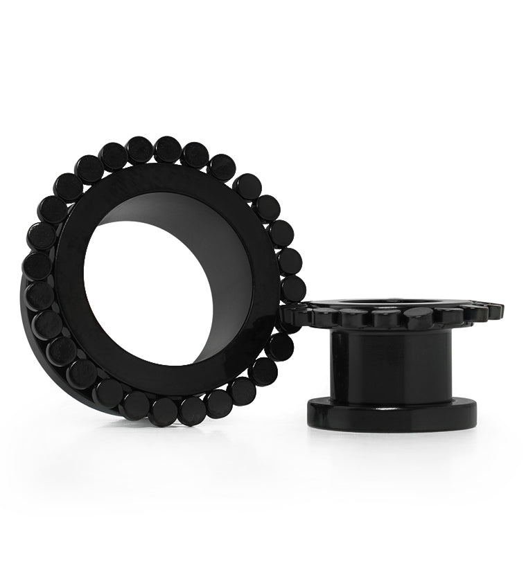 Black PVD Circlet Stainless Steel Tunnel Plugs