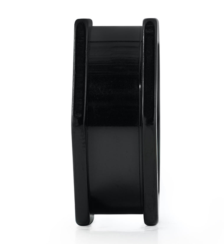 Black PVD Hexagon Stainless Steel Screw Back Tunnel Plugs